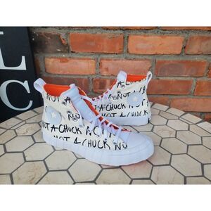 Boys Sz 3 3Y Converse UNt1TL3D Hi Not A Chuck GS PS White Egret Rare 266515C